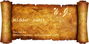 Widder Judit névjegykártya